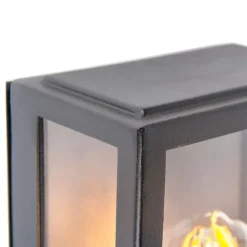 Buiten wandlamp zwart met schemersensor - Rotterdam