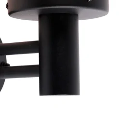 Buiten wandlamp zwart met kunststof IP44 RVS - Sfera