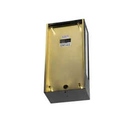 Buiten wandlamp zwart met goud en bewegingsmelder - Rotterdam