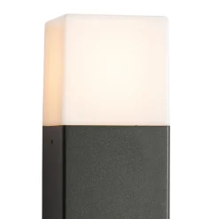 Buiten wandlamp zwart met opale kap 2-lichts IP44 - Denmark
