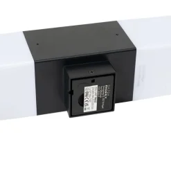 Buiten wandlamp zwart met opale kap 2-lichts IP44 - Denmark