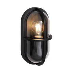 Buiten wandlamp zwart ovaal IP65 - Target