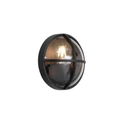 Buiten wandlamp zwart rond IP65 - Target