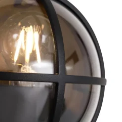 Buiten wandlamp zwart rond IP65 - Target