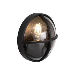 Buiten wandlamp zwart rond IP65 - Target