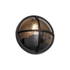 Buiten wandlamp zwart rond IP65 - Target