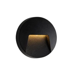 Buiten wandlamp zwart rond incl. LED IP65 - Gem