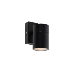 Buiten wandlamp zwart RVS GU10 50mm IP44 - Solo