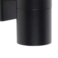 Buiten wandlamp zwart RVS GU10 50mm IP44 - Solo