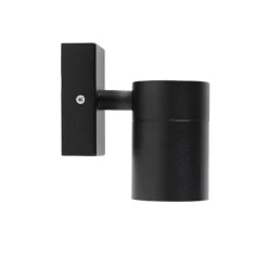 Buiten wandlamp zwart RVS GU10 50mm IP44 - Solo