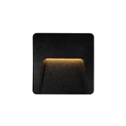 Buiten wandlamp zwart vierkant incl. LED IP65 - Gem