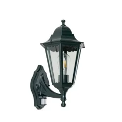 Buiten wandlantaarn donker groen met bewegingssensor IP44 - New Orleans up