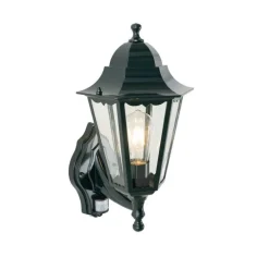 Buiten wandlantaarn donker groen met bewegingssensor IP44 - New Orleans up