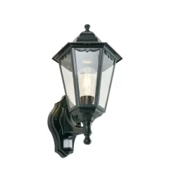 Buiten wandlantaarn donker groen met bewegingssensor IP44 - New Orleans up