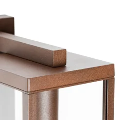 Buiten wandlantaarn roestbruin IP44 met schemersensor - Charlois