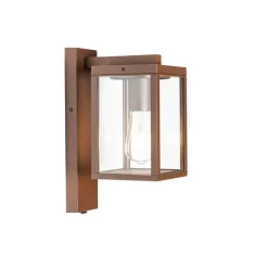 Buiten wandlantaarn roestbruin IP44 met schemersensor - Charlois