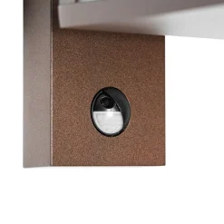 Buiten wandlantaarn roestbruin met bewegingssensor IP44 - Charlois