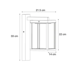 Buiten wandlantaarn zwart incl. LED IP54 - Ferdinand