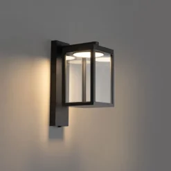 Buiten wandlantaarn zwart incl. LED en schemersensor - Ferdinand
