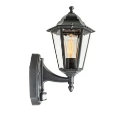 Buiten wandlantaarn zwart met bewegingssensor IP44 - New Orleans Up