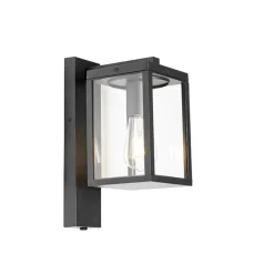 Buiten wandlantaarn zwart IP44 met schemersensor - Charlois