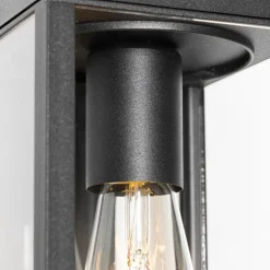 Buiten wandlantaarn zwart IP44 met schemersensor - Charlois