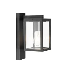 Buiten wandlantaarn zwart IP44 met schemersensor - Charlois