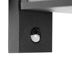 Buiten wandlantaarn zwart met bewegingssensor IP44 - Charlois