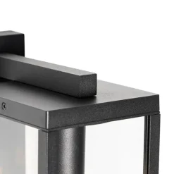 Buiten wandlantaarn zwart met bewegingssensor IP44 - Charlois