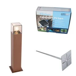 Buitenlamp 50 cm roestbruin met grondpin en kabelmof - Denmark