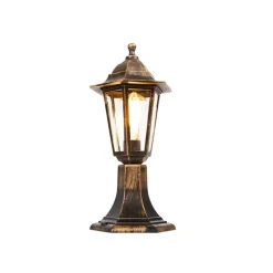 Buitenlamp antiek goud 42 cm IP44 - New Haven