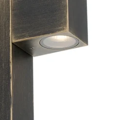 Buitenlamp antiek goud met grondpin en kabelmof 65cm IP44 - Baleno