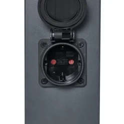 Buitenlamp donkergrijs met smoke glas 45cm IP44 met stopcontact en bewegingssensor - Malios