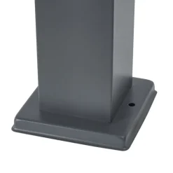 Buitenlamp donkergrijs met smoke glas 45cm IP44 met stopcontact en bewegingssensor - Malios