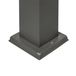 Buitenlamp donkergrijs met opaal glas met grondpin en kabelmof 45cm IP44 - Malios