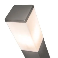 Buitenlamp donkergrijs met opaal glas met grondpin en kabelmof 45cm IP44 - Malios