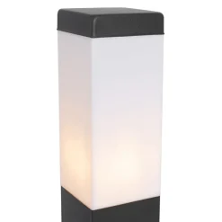 Buitenlamp donkergrijs met grondpin en kabelmof 80cm incl. stopcontact IP44 - Malios