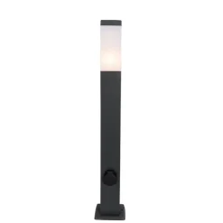 Buitenlamp donkergrijs met grondpin en kabelmof 80cm incl. stopcontact IP44 - Malios