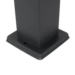 Buitenlamp donkergrijs met grondpin en kabelmof 45cm incl. stopcontact IP44 - Malios