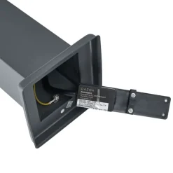 Buitenlamp donkergrijs met smoke glas 80cm IP44 met stopcontact en bewegingssensor - Malios