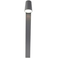 Buitenlamp donkergrijs met grondpin en kabelmof 60cm incl. LED IP44 - Uma