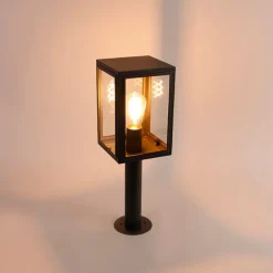 Buitenlamp paal grijs 50 cm IP44 - Sutton