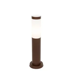 Buitenlamp paal roestbruin met opaal 45 cm IP44 - Rox