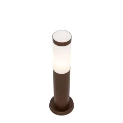 Buitenlamp paal roestbruin met opaal 45 cm IP44 - Rox