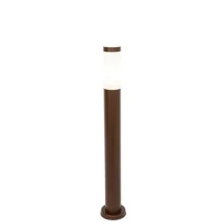 Buitenlamp paal roestbruin met opaal 80 cm IP44 - Rox