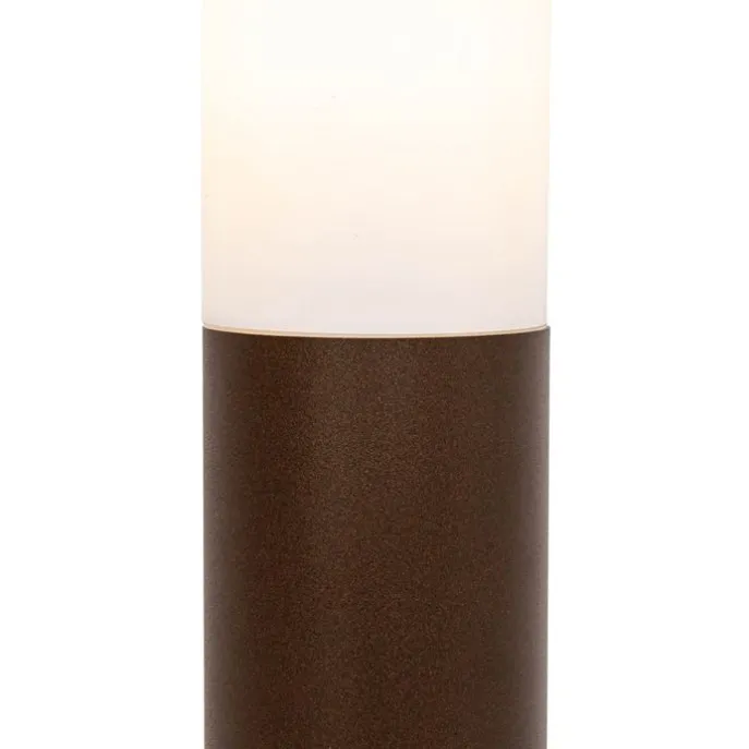 Buitenlamp paal roestbruin met opaal 80 cm IP44 - Rox
