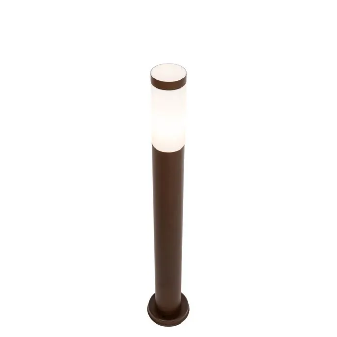 Buitenlamp paal roestbruin met opaal 80 cm IP44 - Rox