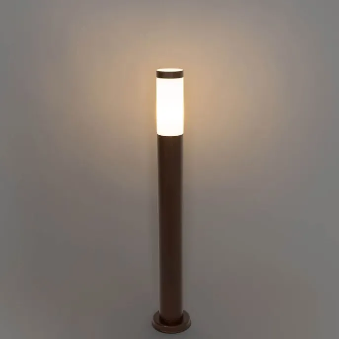 Buitenlamp paal roestbruin met opaal 80 cm IP44 - Rox