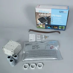 Buitenlamp paal staal 110 cm IP44 - Rox met grondpin en kabelmof