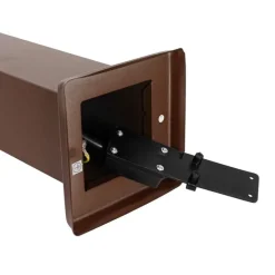 Buitenlamp roestbruin met grondpin en kabelmof 80cm incl. stopcontact IP44 - Malios